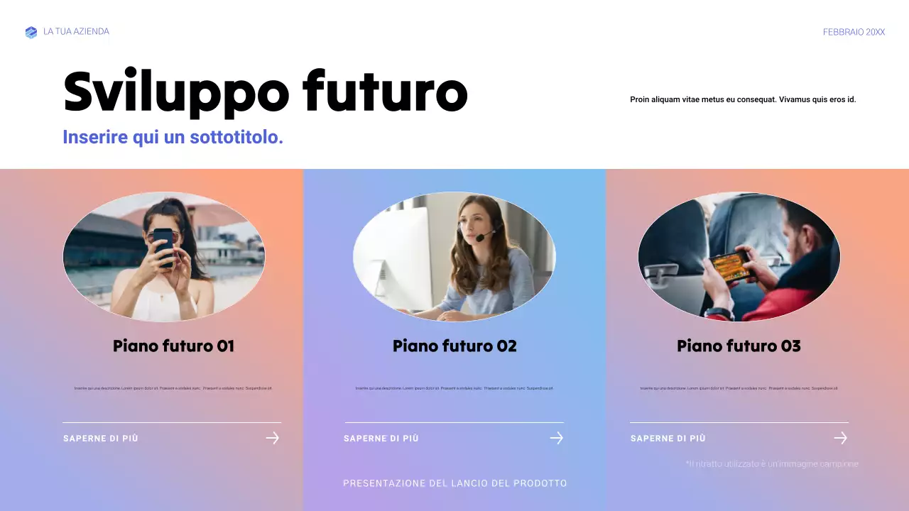 annuncio di blue modern tech