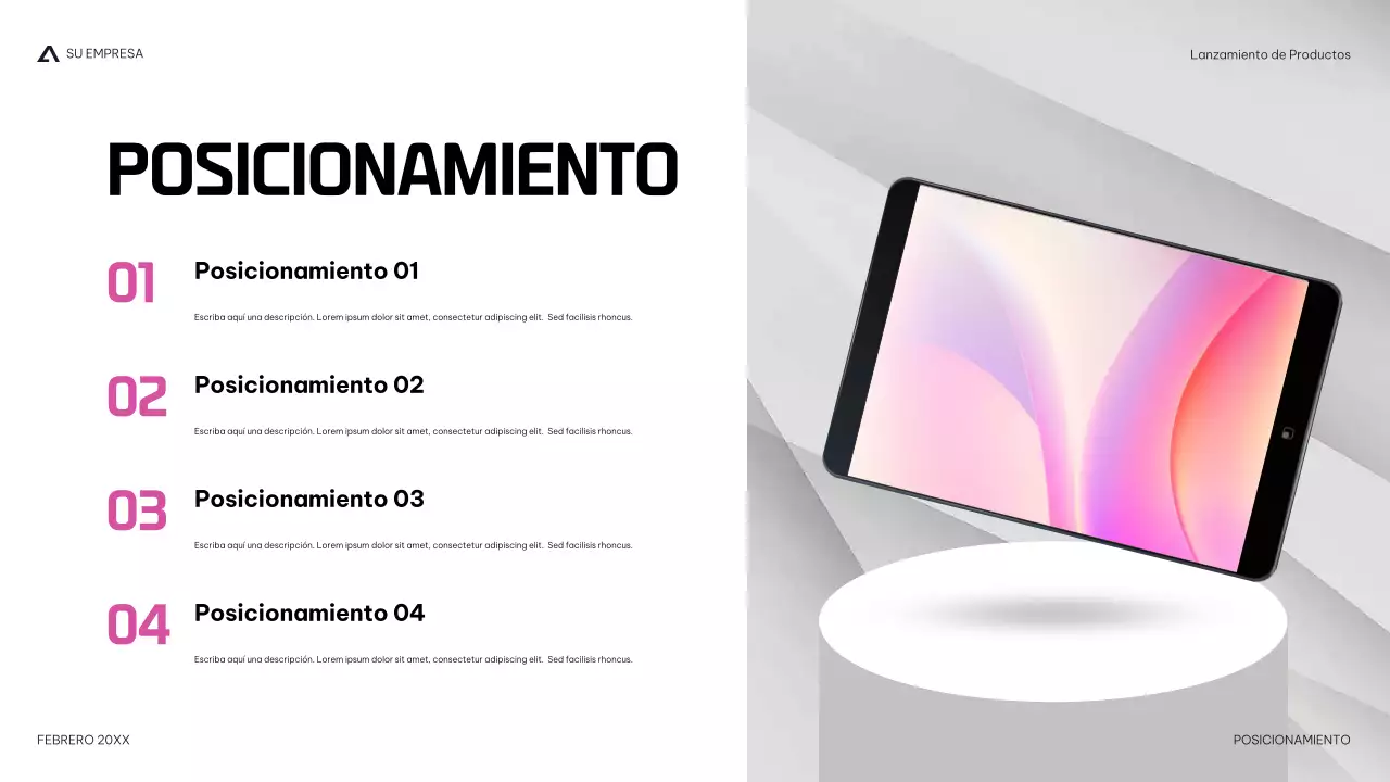 moderna presentación de productos navy