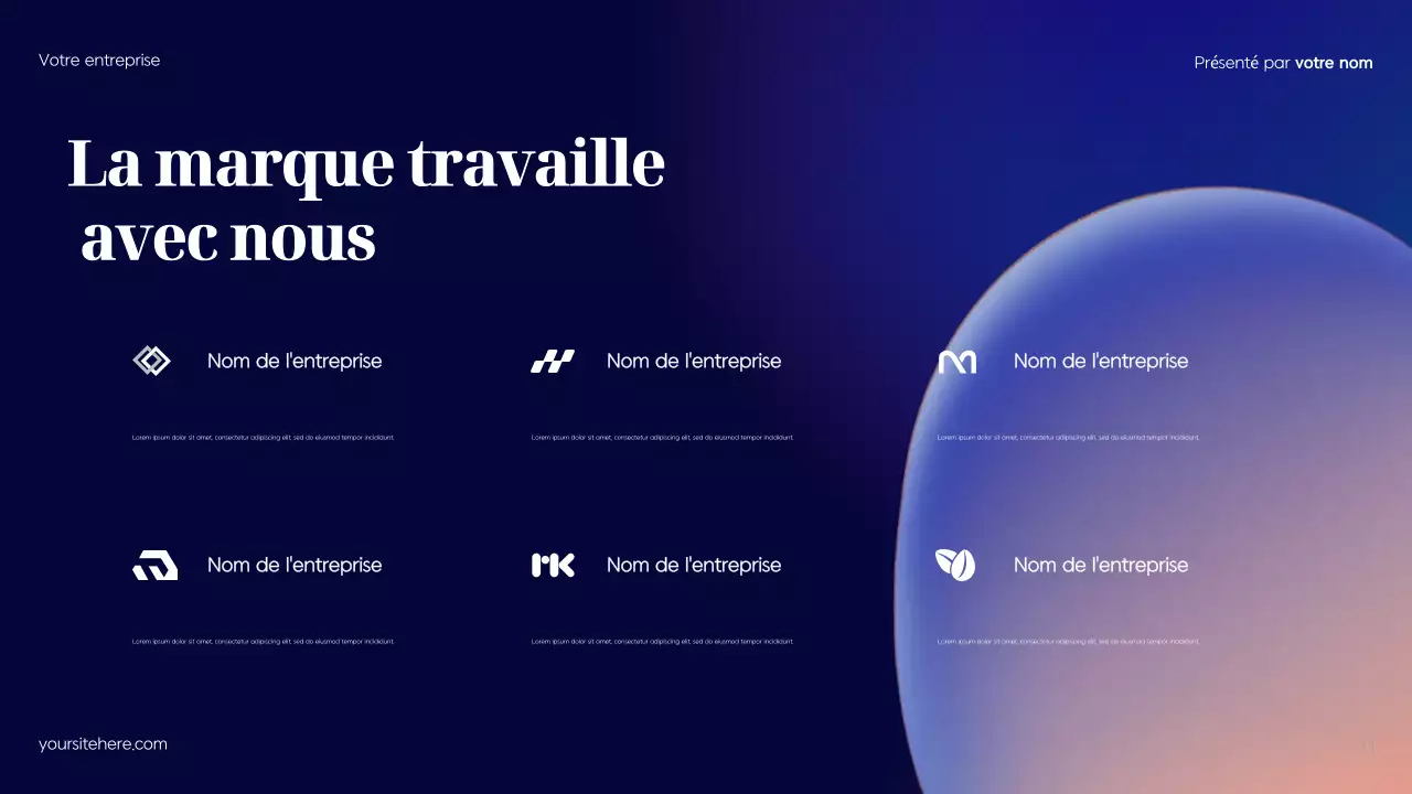 Plan de publicité moderne bleu