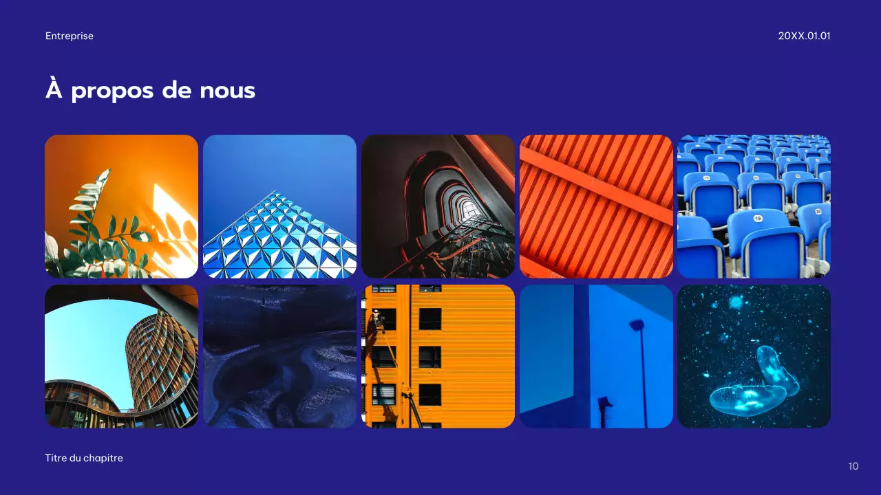 Plan de publicité moderne bleu