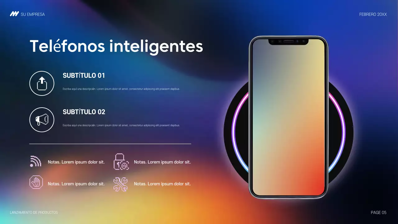 anuncio rainbow modern tech