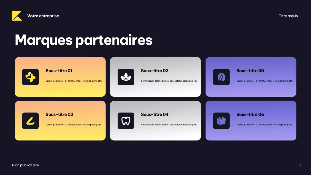 Document sur le plan de publicité moderne de la marine