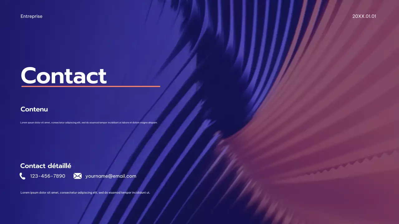 Plan de publicité moderne bleu