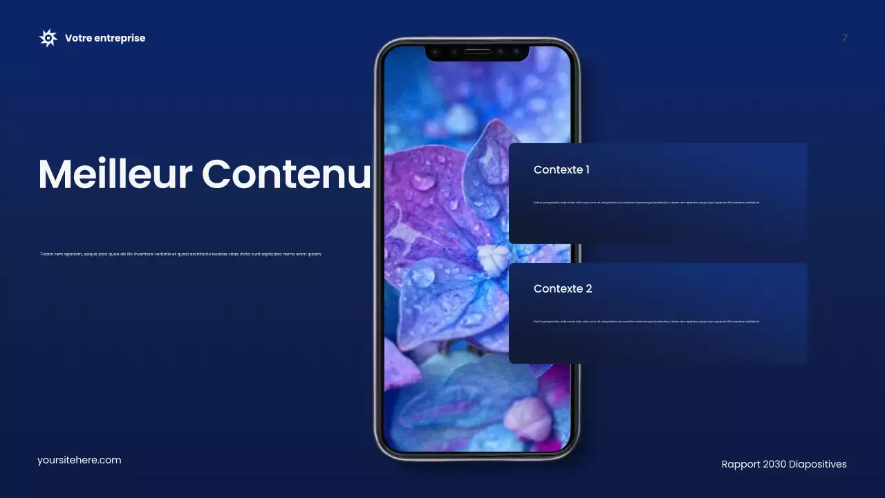 Rapport sur la publicité de Blue Abstract