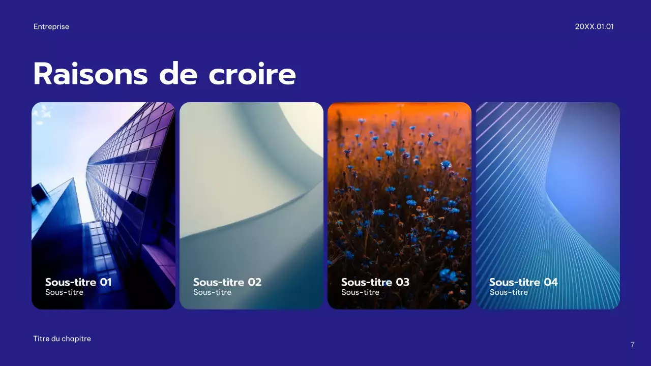 Plan de publicité moderne bleu