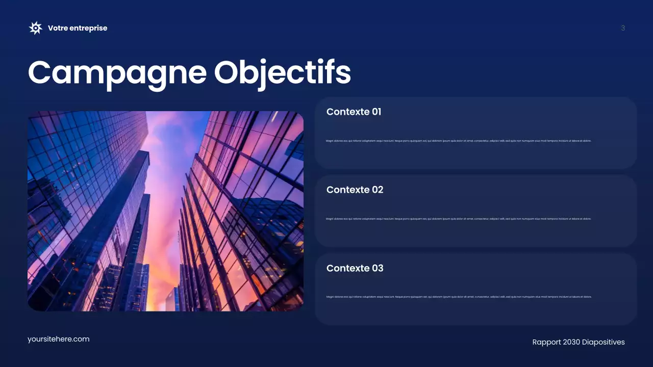 Rapport sur la publicité de Blue Abstract