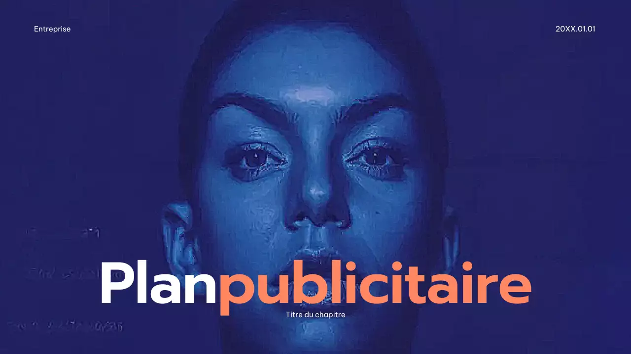 Plan de publicité moderne bleu