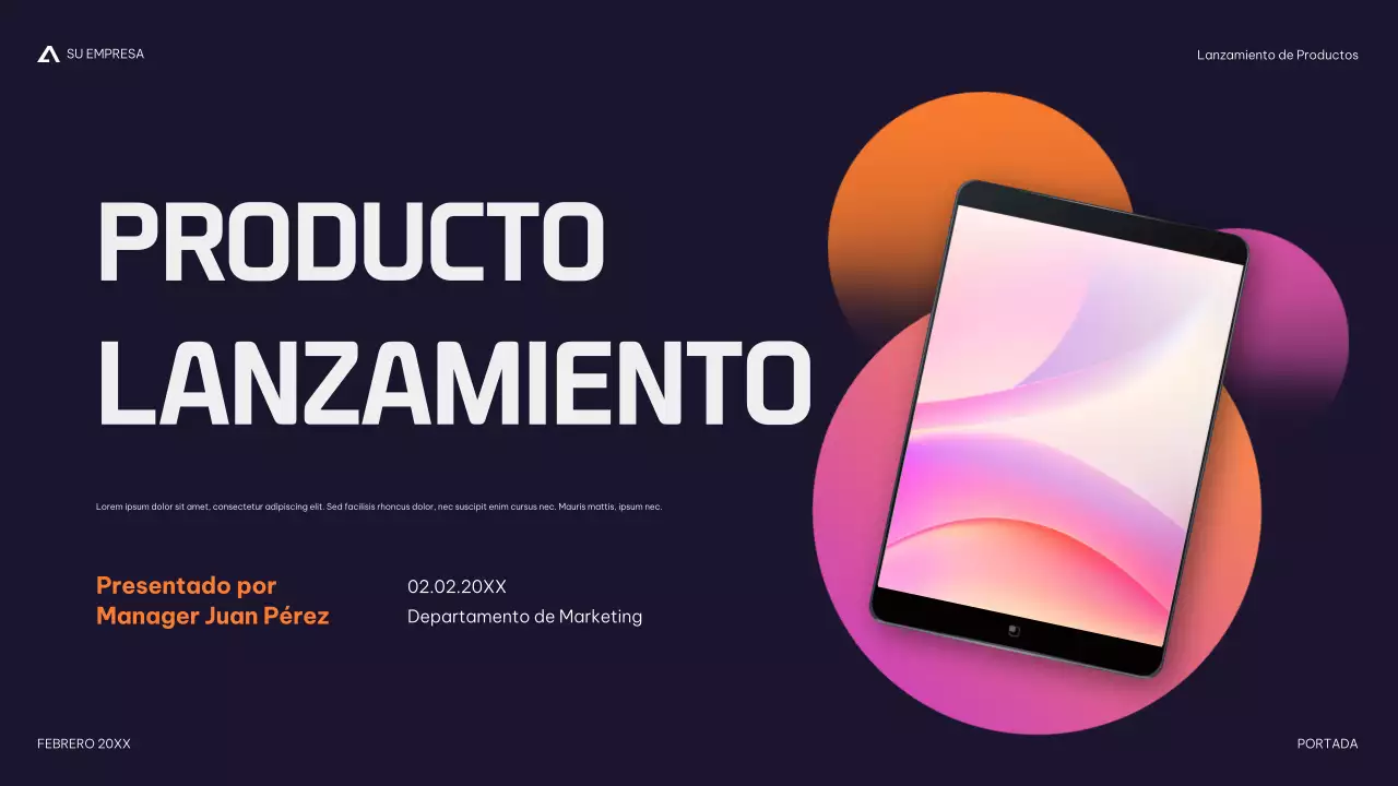 moderna presentación de productos navy