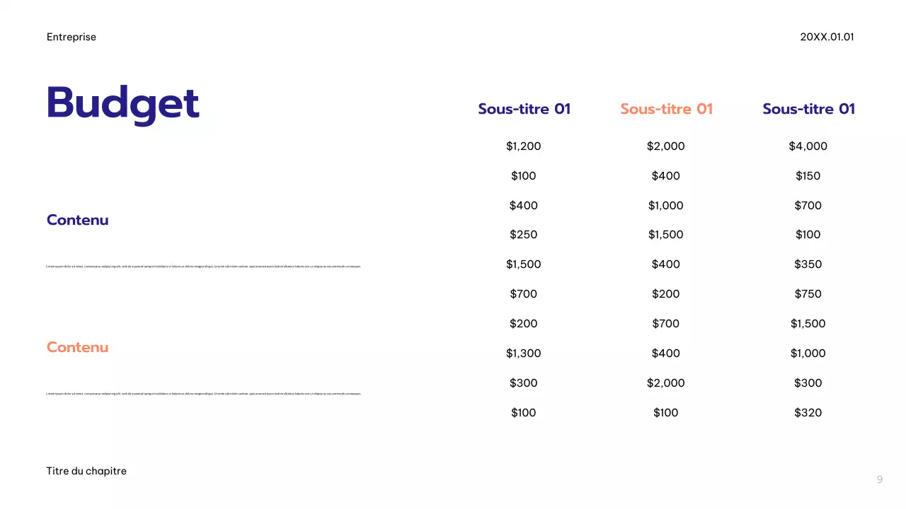 Plan de publicité moderne bleu