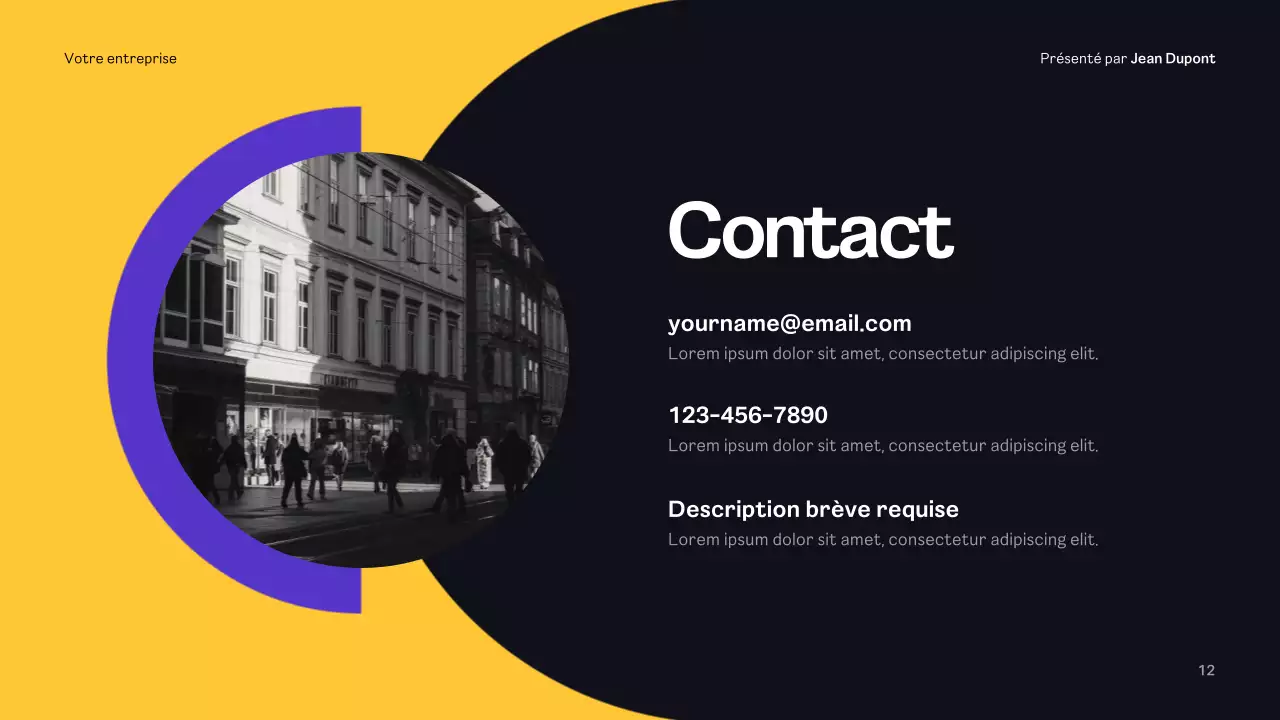 Plan de publicité moderne jaune