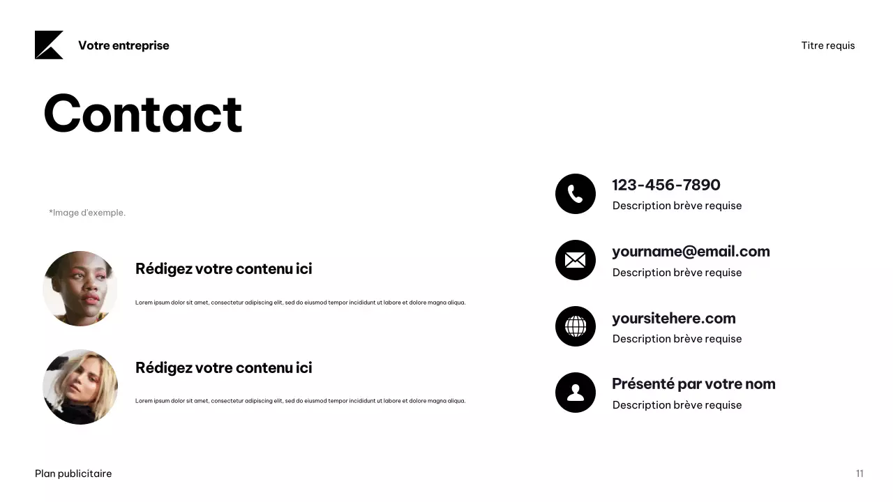 Document sur le plan de publicité moderne de la marine