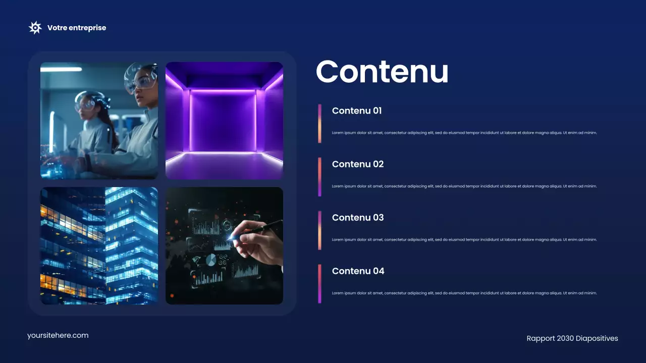 Rapport sur la publicité de Blue Abstract