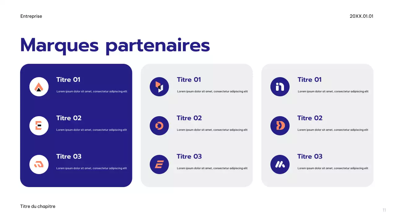 Plan de publicité moderne bleu