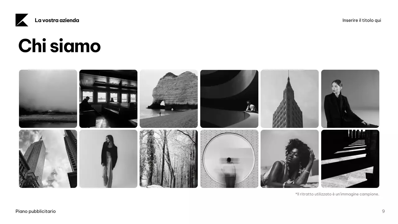 Documento sul piano pubblicitario moderno della Marina Militare