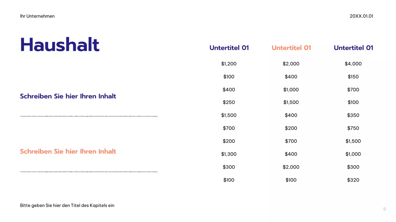 Blue Modern Werbeplan