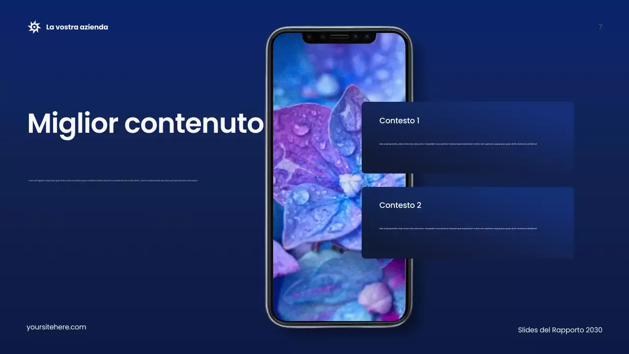 Rapporto pubblicitario Blue Abstract