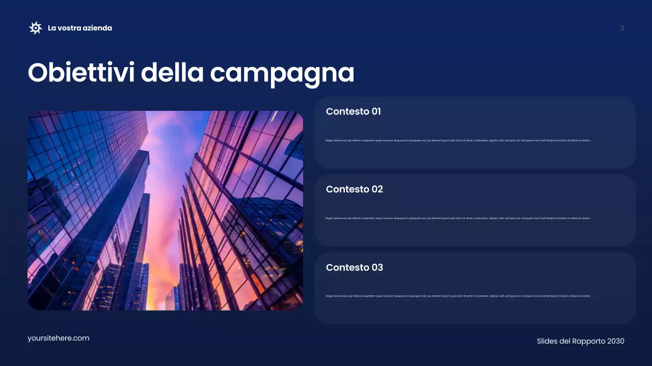 Rapporto pubblicitario Blue Abstract