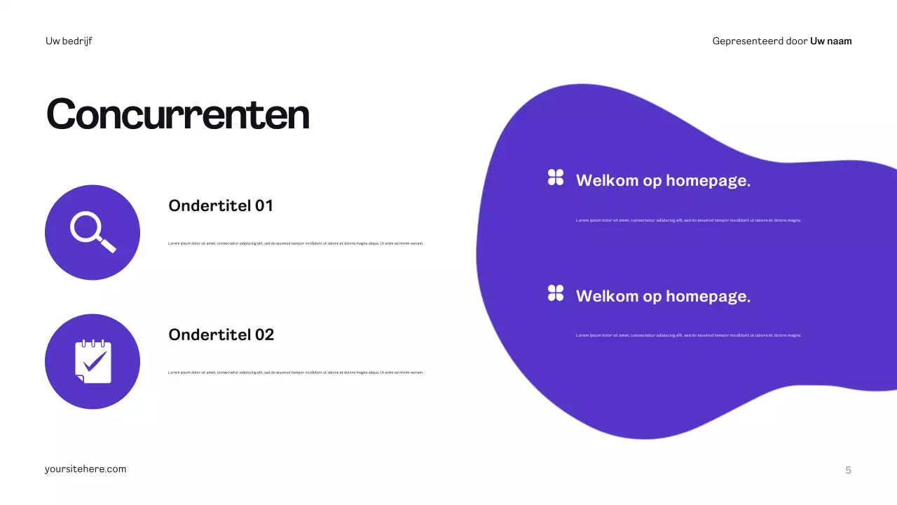 Geel modern reclameplan