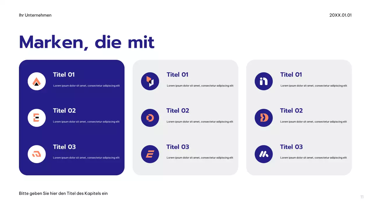 Blue Modern Werbeplan