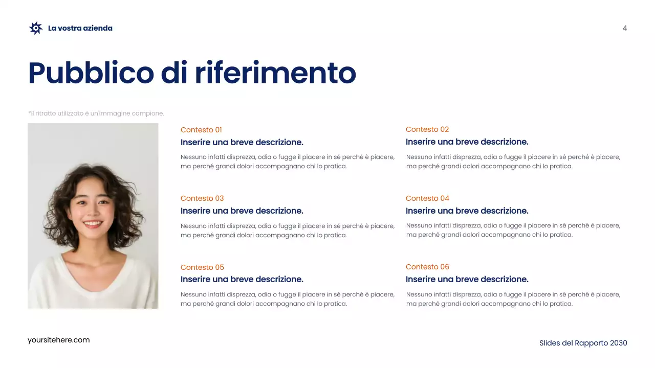 Rapporto pubblicitario Blue Abstract