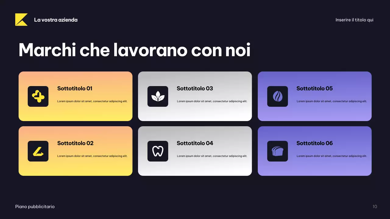 Documento sul piano pubblicitario moderno della Marina Militare