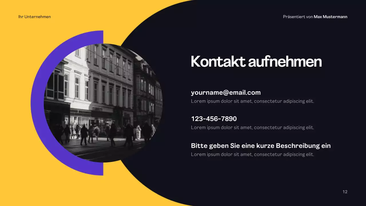 Yellow Modern Werbeplan