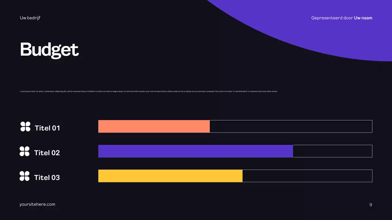 Geel modern reclameplan
