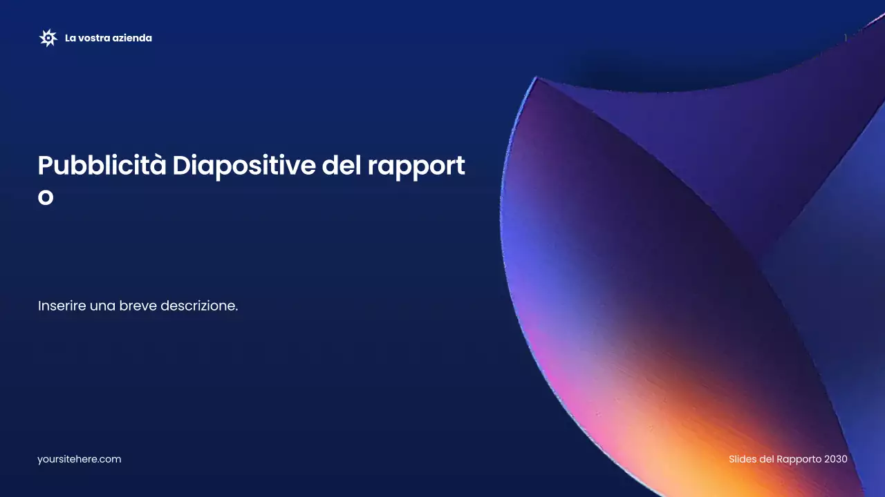 Rapporto pubblicitario Blue Abstract