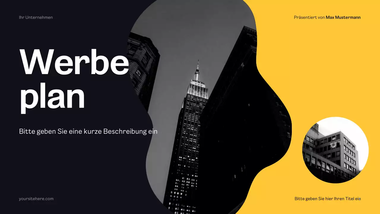 Yellow Modern Werbeplan