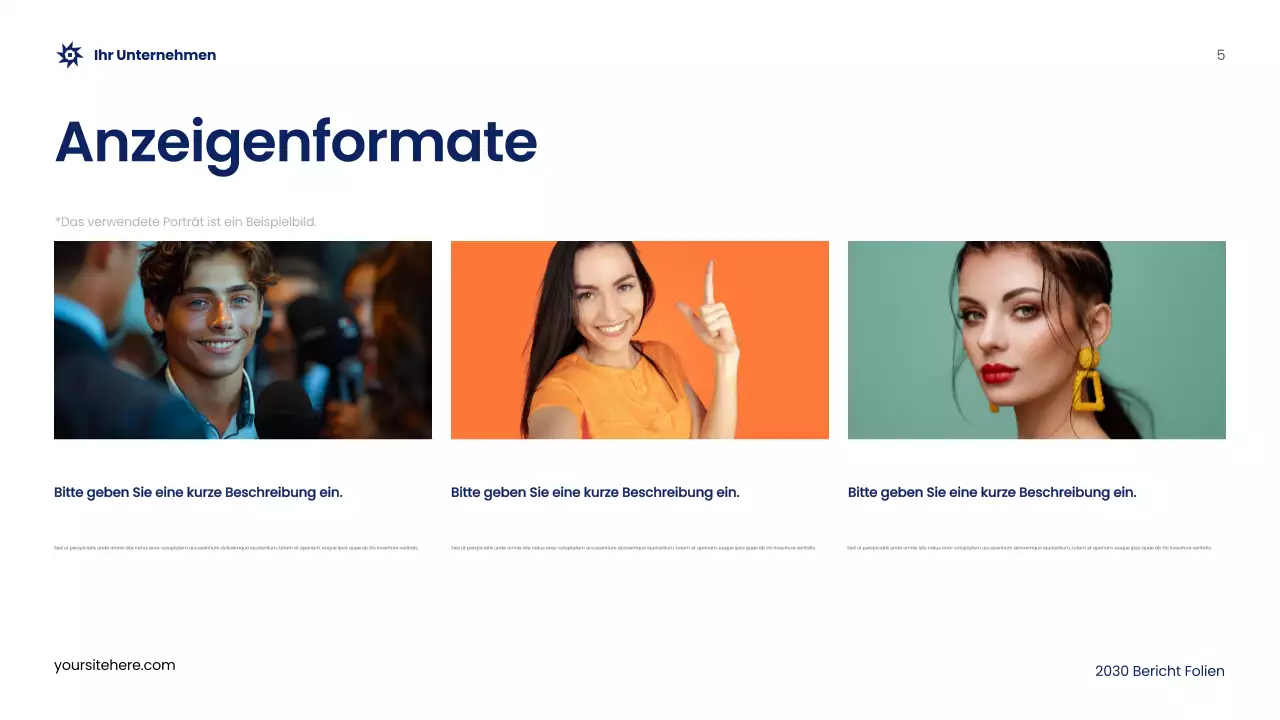 Blue Abstract Werbebericht