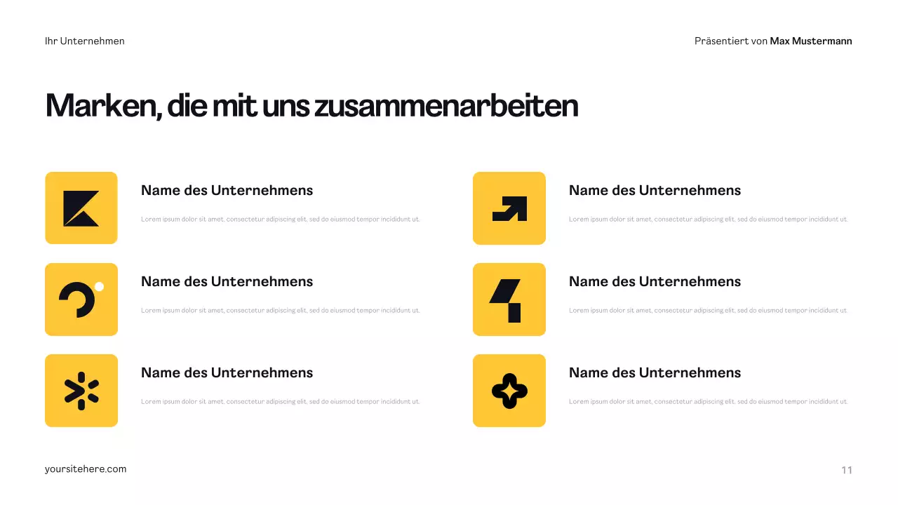 Yellow Modern Werbeplan