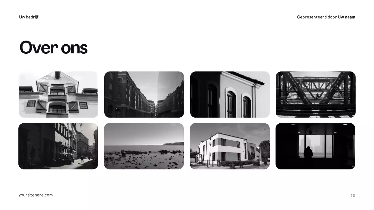 Geel modern reclameplan