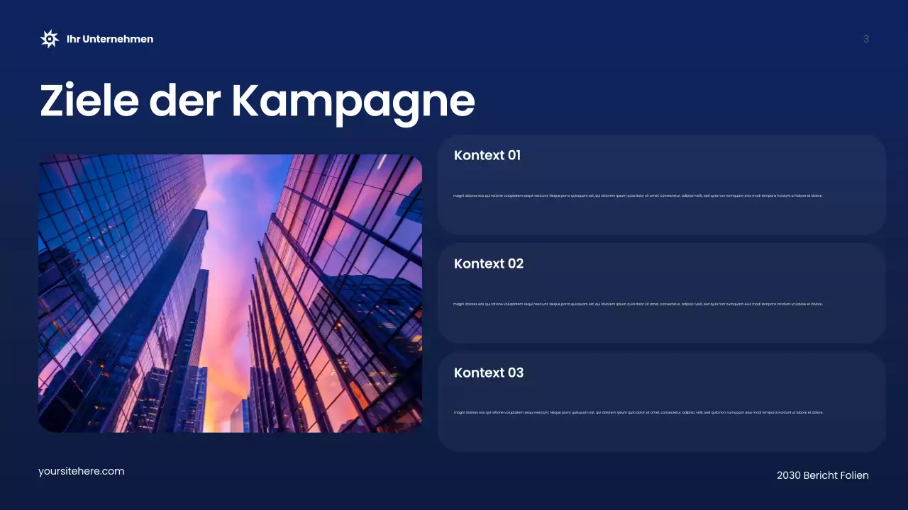 Blue Abstract Werbebericht