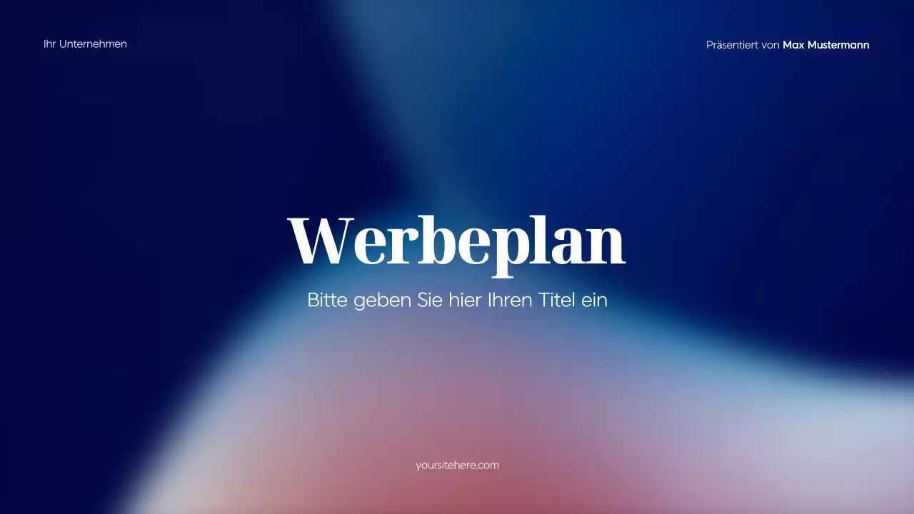 Blue Modern Werbeplan