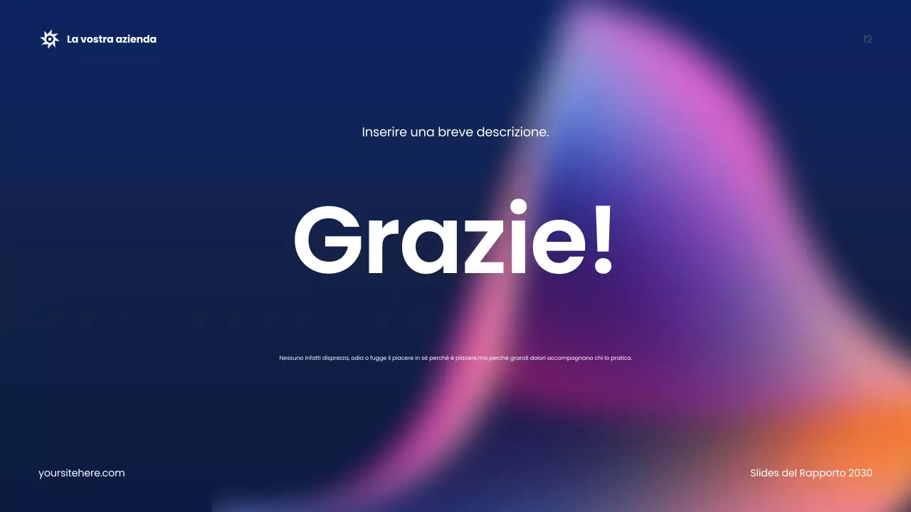 Rapporto pubblicitario Blue Abstract