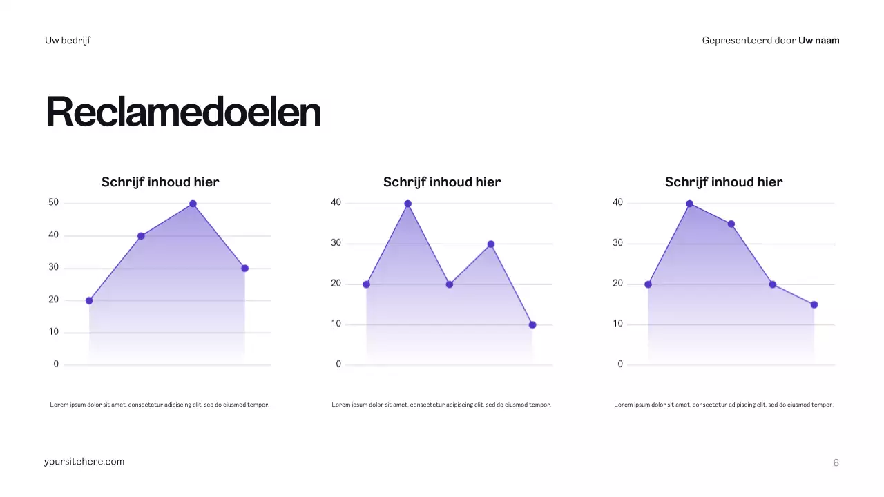 Geel modern reclameplan