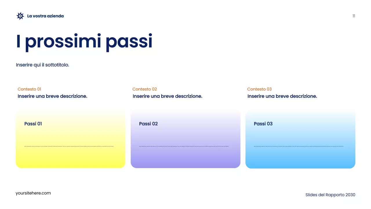 Rapporto pubblicitario Blue Abstract