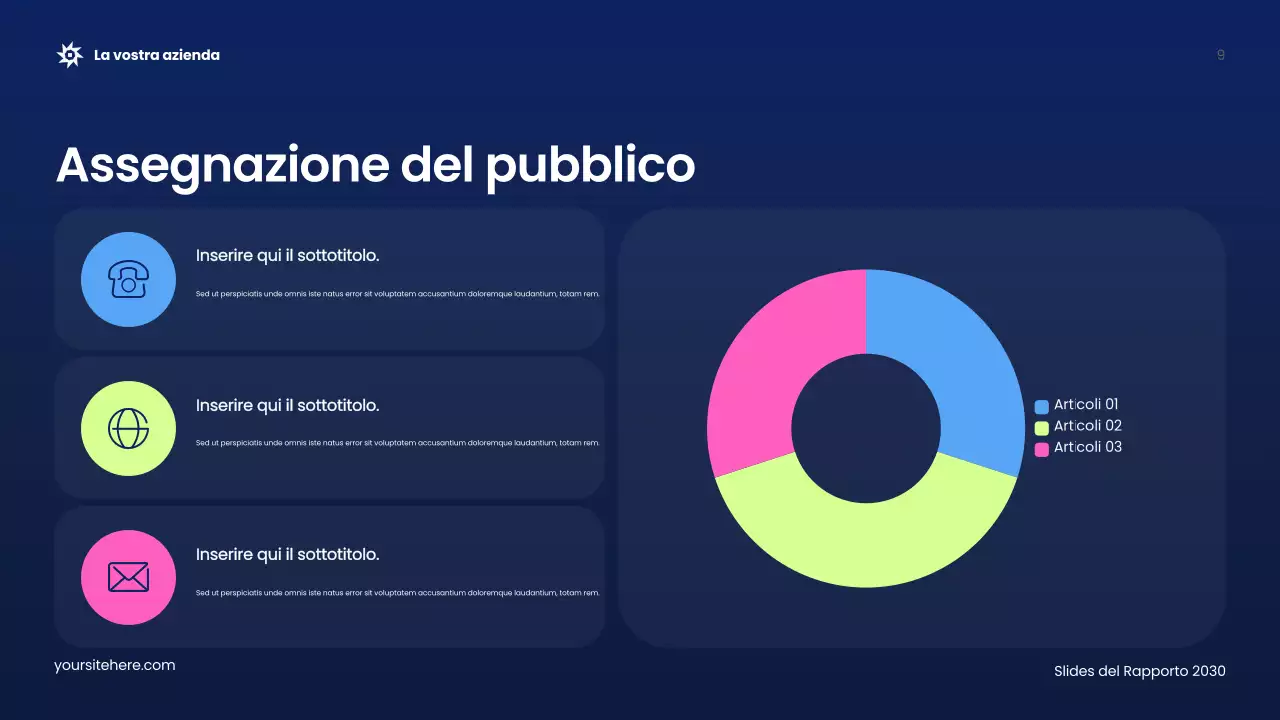 Rapporto pubblicitario Blue Abstract