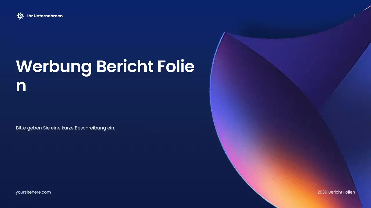 Blue Abstract Werbebericht