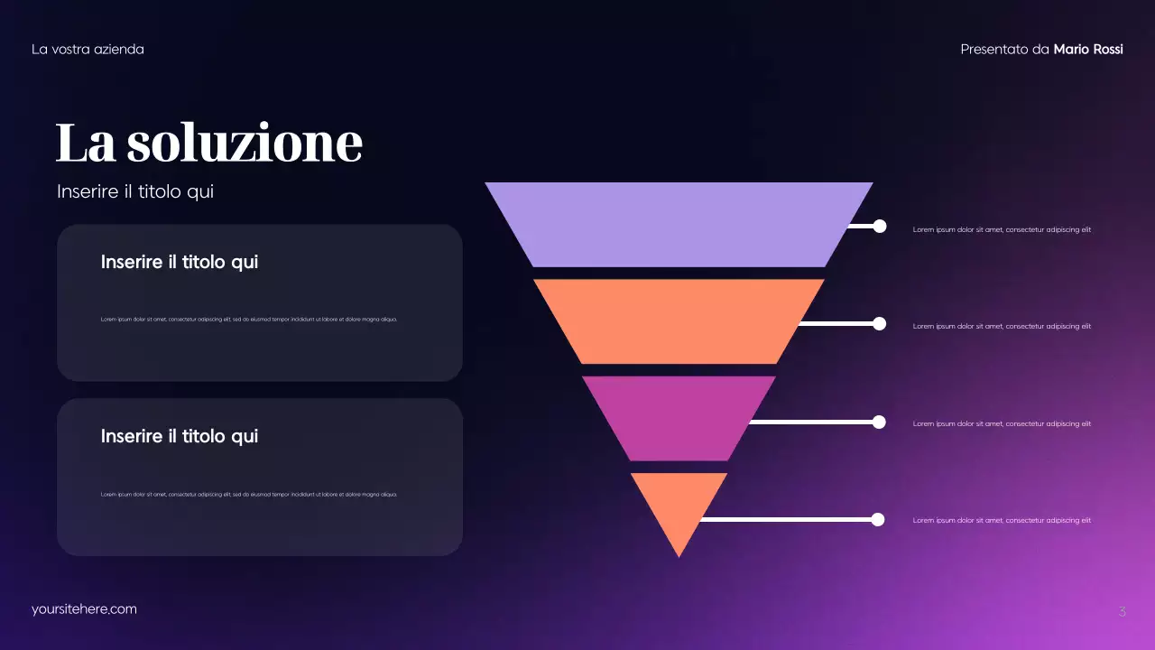 Piano pubblicitario moderno blu