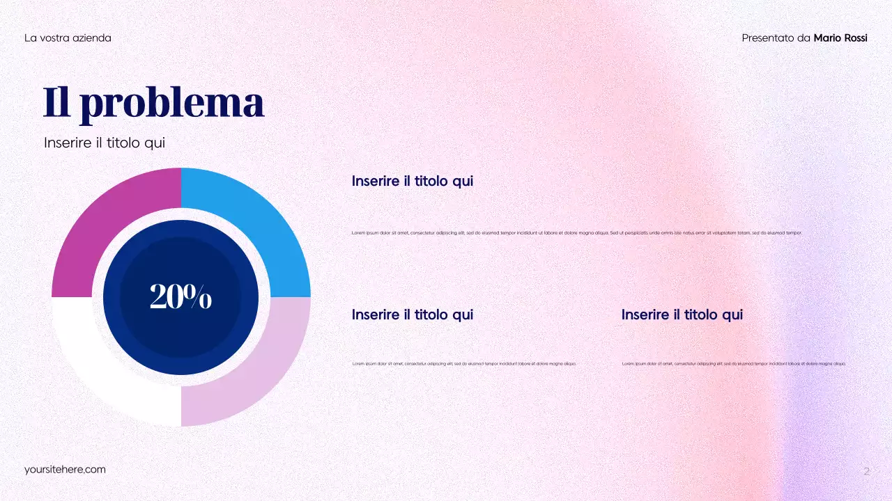 Piano pubblicitario moderno blu