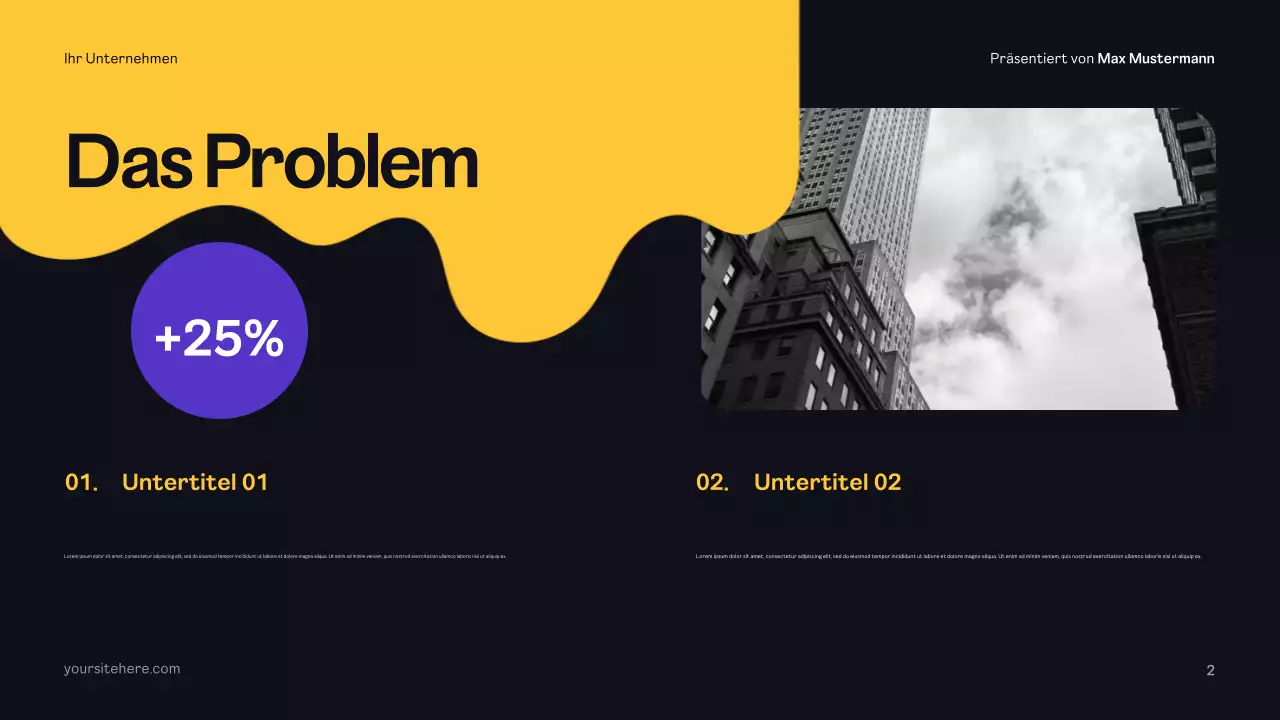 Yellow Modern Werbeplan