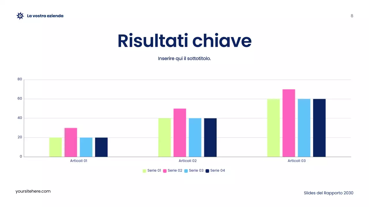 Rapporto pubblicitario Blue Abstract