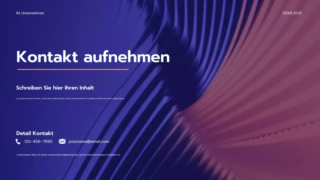 Blue Modern Werbeplan