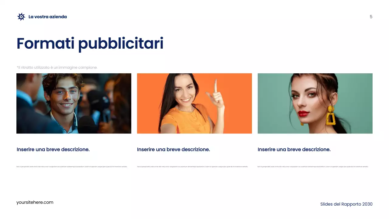 Rapporto pubblicitario Blue Abstract