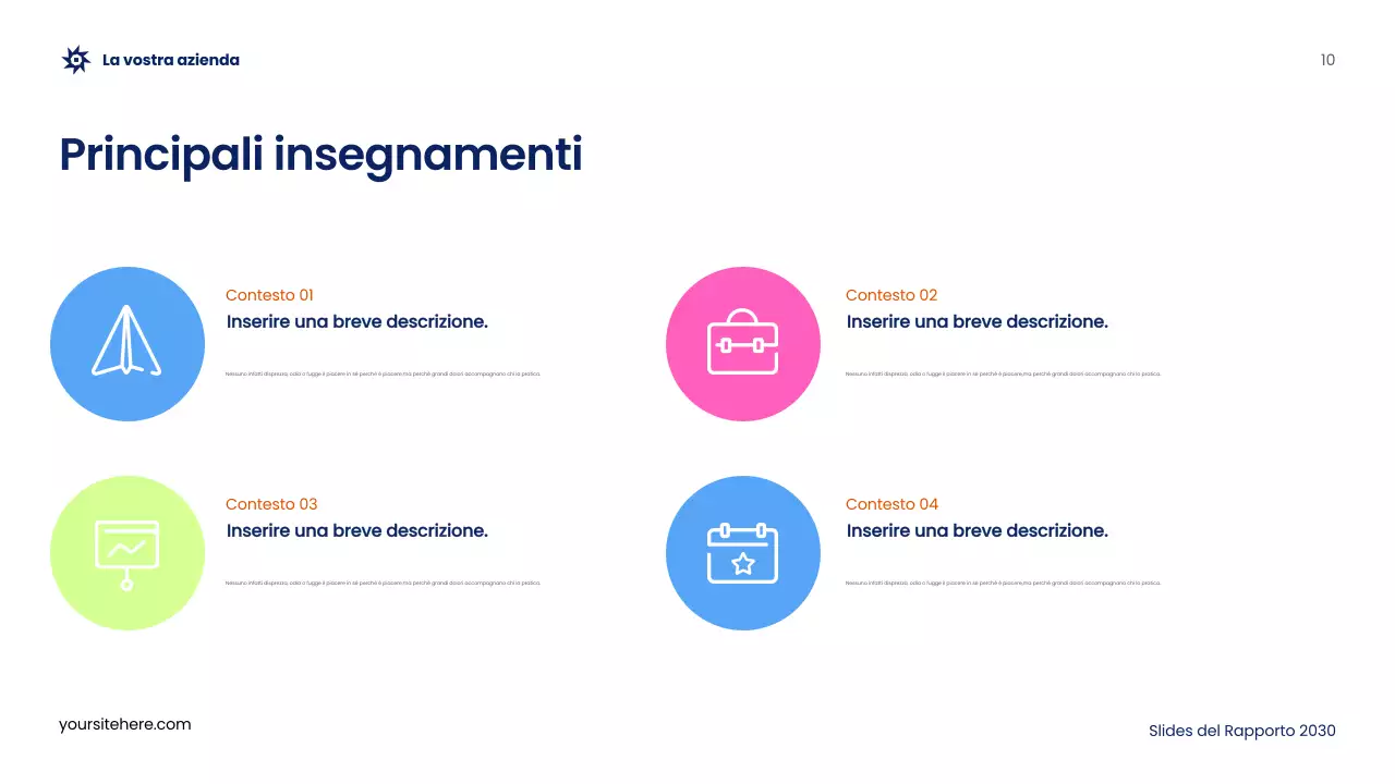 Rapporto pubblicitario Blue Abstract