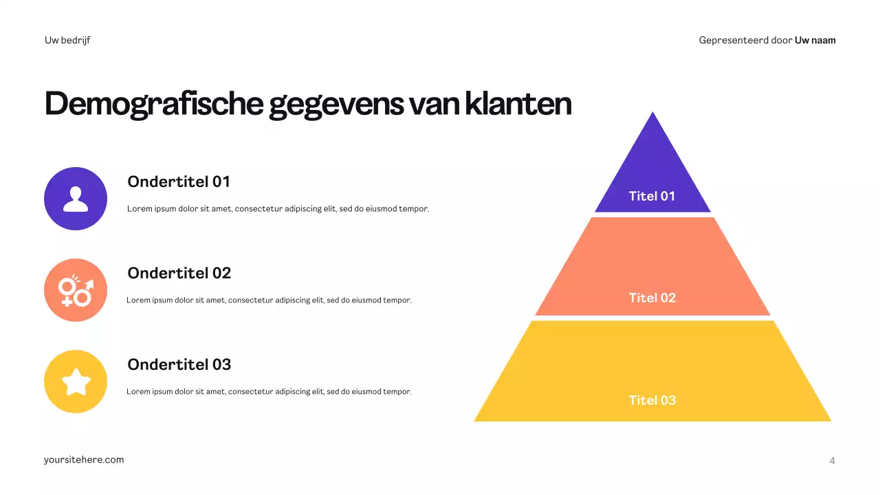 Geel modern reclameplan