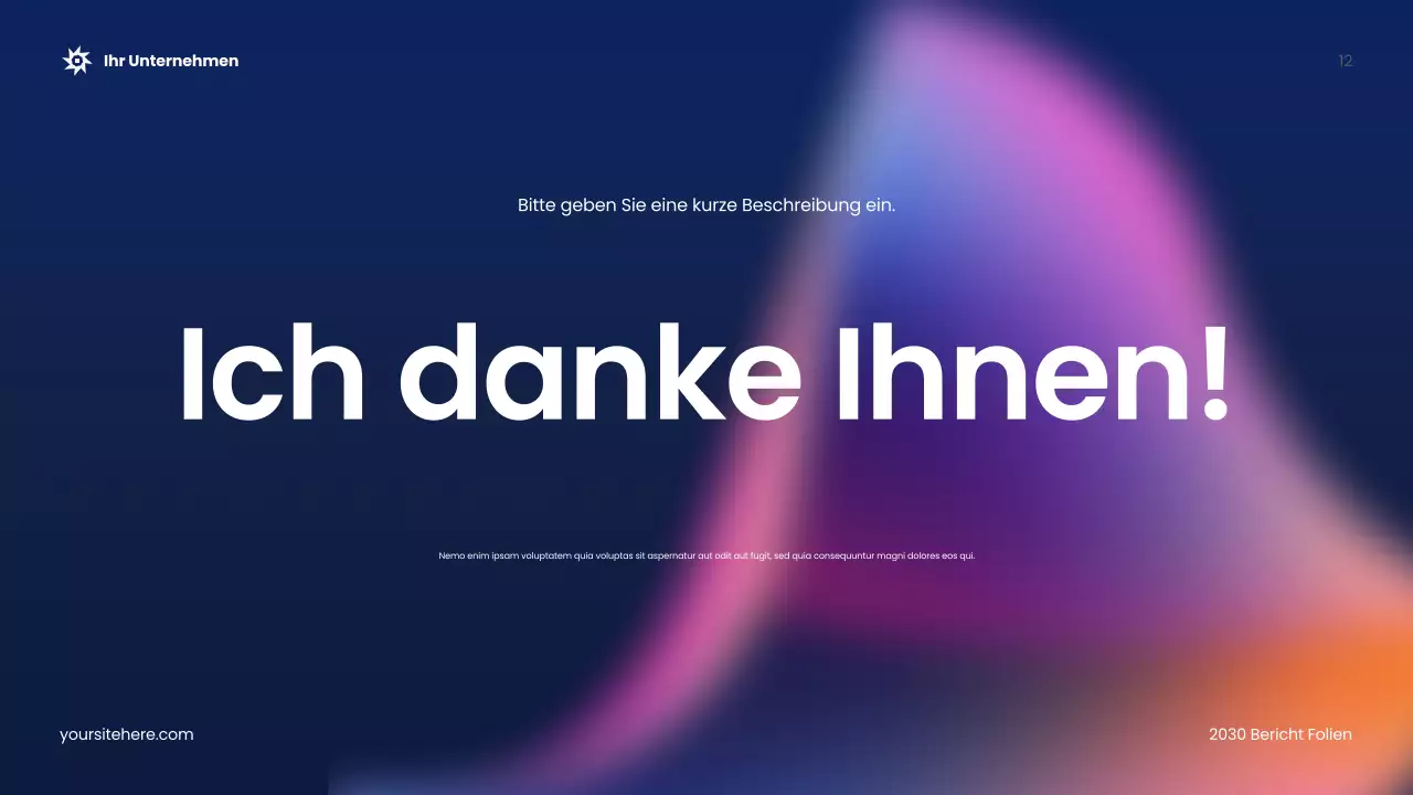 Blue Abstract Werbebericht