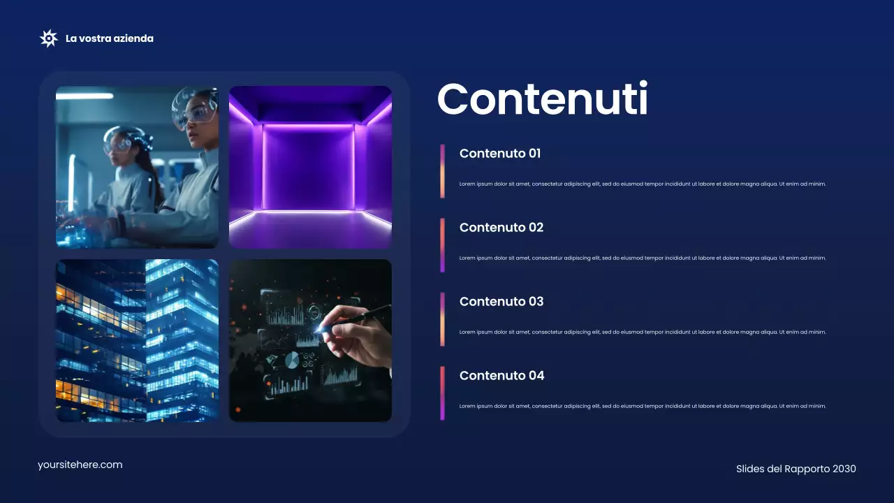 Rapporto pubblicitario Blue Abstract