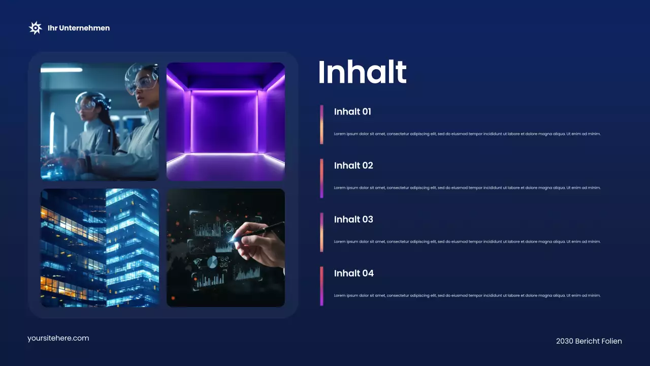 Blue Abstract Werbebericht